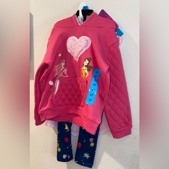 Disney Princess Girls 3 Piece Set Size 4T New - Picture 7 of 10